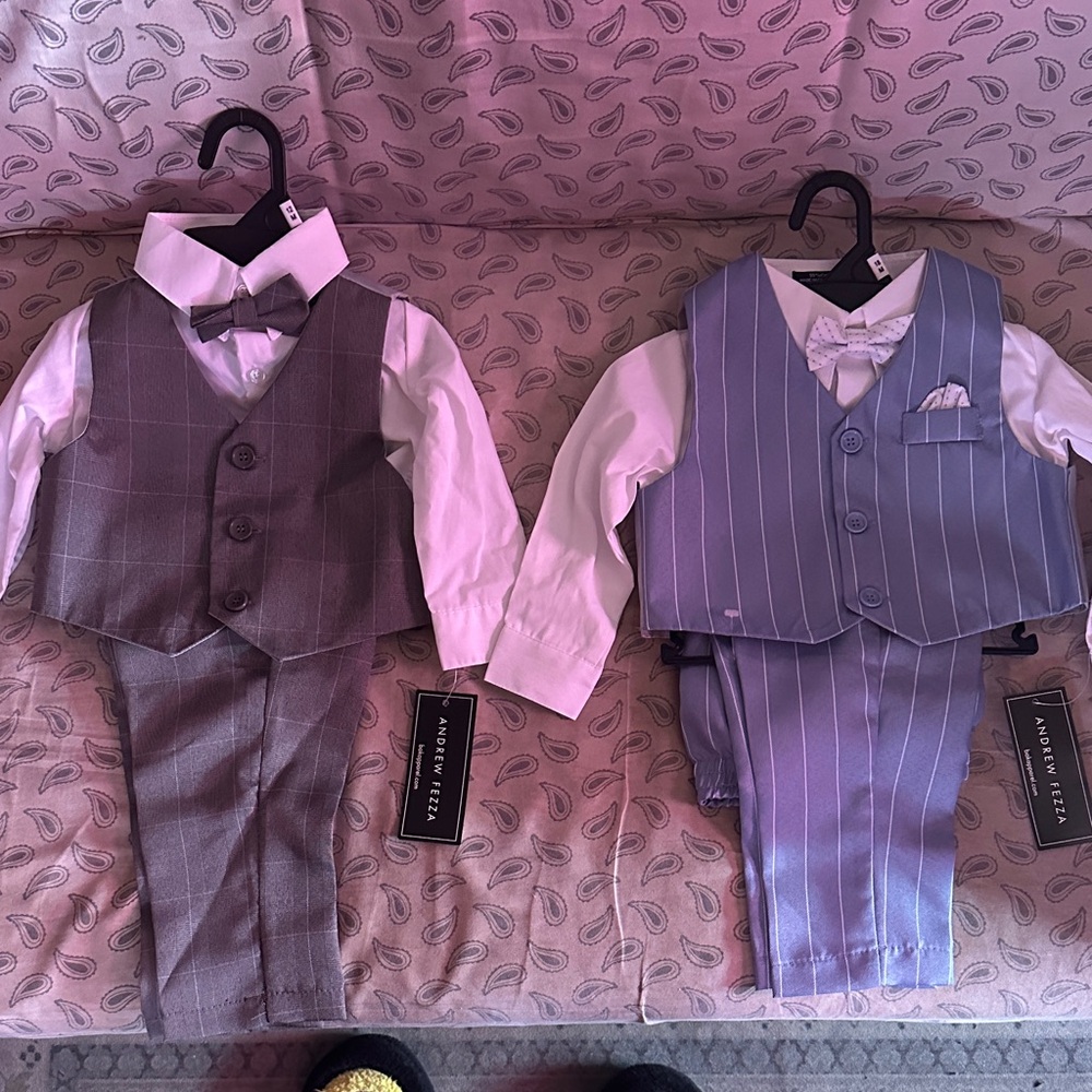 Andrew Fezza Kids Matching Sets in Gray and Blue
(2 SUITS Deal)